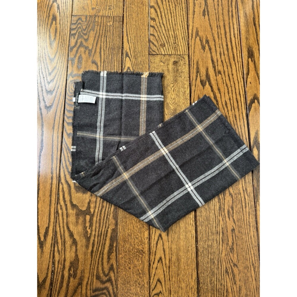 Banana Republic Plaid Scarf 100% Acrylic Fringe Trim